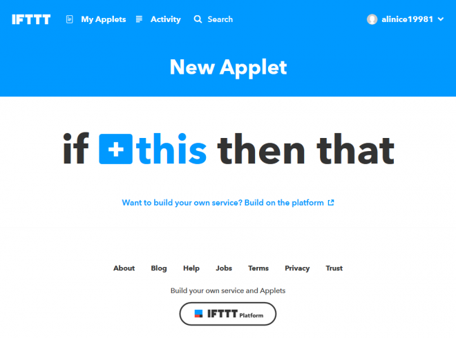 كيف تصنع آبلت في إيفت IFTTT